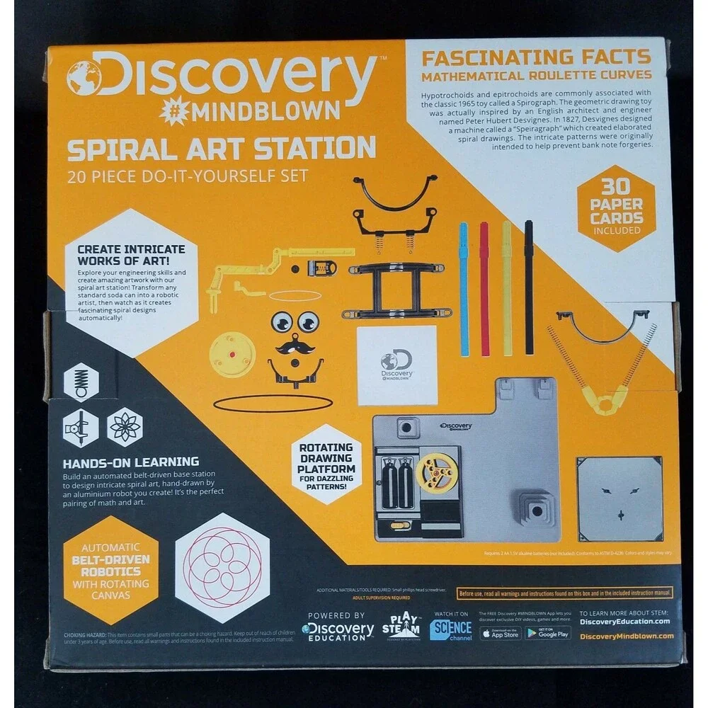 Discovery Mindblown Spiral Art Station 20 Piece STEM Ages 8+ New In Box